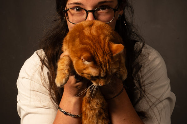 la femme et son chat