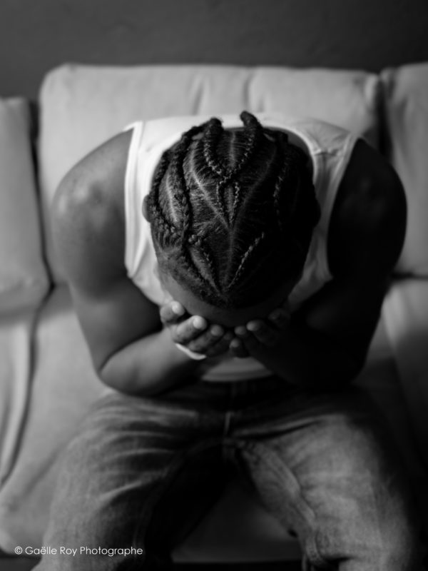 Portrait afro masculin